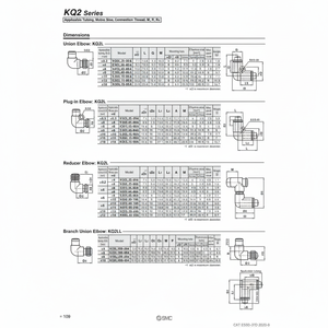 นิวเมติกส์แบบสัมผัสเดียว KQ2L10-00A ชิ้นส่วนนิวเมติก SMC - Product Image 1