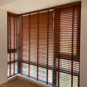 Tùy chỉnh kích thước màn bóng râm Rèm Venetian paulownia Basswood gỗ mù Shades điện bằng gỗ Rèm Venetian - Product Image 1