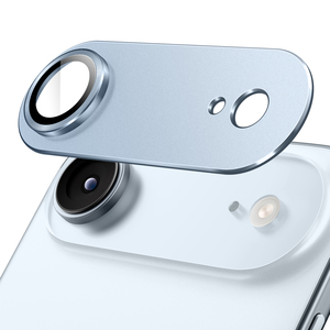 Protection d'objectif d'appareil photo pour iPhone Air, couverture intégrale en verre trempé 9H, anneau de protection, plaque métallique mate, compatible avec les coques - Product Image 6