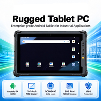 Tableta Android Resistente de 10 Pulgadas, IP65 Impermeable, Android 14 Industrial, 10000mAh, 8GB, 128GB, 5G, WiFi, NFC, Lector de Códigos de Barras, OEM Personalizado