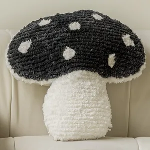 Innermor Home Decoration Children's Plush Throw Pillow Case Boho Luxury Designers Design Tufted Mushroom Shape Cushion Cover