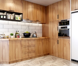 Aisdecor rắn gỗ Veneer hoàn chỉnh Trắng sồi Shaker cử<span class=keywords><strong>a</strong></span> mới thiết kế sang trọng tủ bếp - Product Image 1