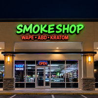 Lettres en relief personnalisées avec logo de marque, enseigne lumineuse LED 3D, signalétique extérieure pour commerce, enseigne de devanture pour magasin de tabac