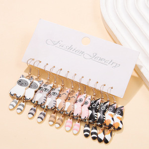 Cartoon <b>Cat</b> Drop <b>Earrings</b> Zinc Alloy Stud <b>Earrings</b> Party Jewelry Fashion Jewelry - Product Image 4