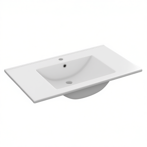 Lavabo de Cerámica para Consola, 80 x 45 cm, Blanco, para Baño - Product Image 3