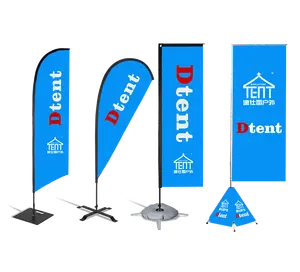 feather flag Cheap Custom Printing tear drop flag Polyester Outdoor Teardrop Advertising Beach Flag Banner