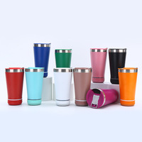 Baru kreatif 16oz dinding ganda baja tahan karat terisolasi Bluetooth Tumbler Speaker perjalanan cangkir bir dengan pembuka botol