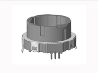 Encodeur incrémental à arbre creux de 35 mm pour EC35 avec interrupteur intégré, montage sur circuit imprimé, corps en plastique, 5 V pour capteur de vibration