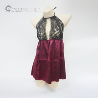 Lingerie Sexy pour femmes bordeaux mature 90% Polyester grosse fille ouverte grosse poitrine XXL-XXXL XL culotte dentelle Plus sous-vêtements pour femmes