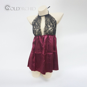 ชุดชั้นในสตรีแบบเต็มตัวสีเบอร์กันดี90% กางเกงในสตรีอ้วนทำจากโพลีเอสเตอร์กางเกงในซีทรูเปิดหน้าอกใหญ่ XXL-XXXL ชุดชั้นในสตรีไซส์ XL - Product Image 5