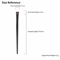 Pinceau de maquillage professionnel KB121 avec fibre de haute qualité de 0,07 mm, virole en aluminium épaissie et manche en bois de qualité supérieure