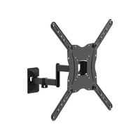 Support mural TV inclinable et pivotant à mouvement complet pour écrans LCD LED de 26 à 55 pouces, bras d'extension en acier allié et aluminium, compatible VESA 400x400