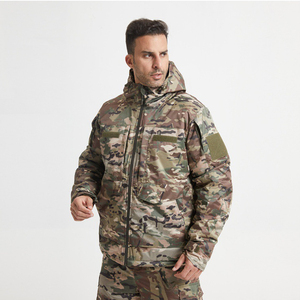Conjunto de Chaqueta y Pantalones Acolchados de Invierno con Capucha y Camuflaje para Hombre SF47 713, Ropa de Exterior de Nailon - Product Image 2