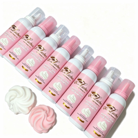 Livraison gratuite depuis l'entrepôt américain : Nettoyant crème fouettée 100 ml pour extensions de cils, parfum rose et fraise, shampoing pour cils en marque privée