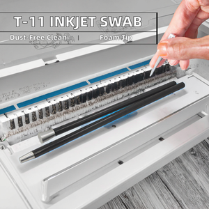 Brosse de nettoyage rigide en PP T-11 avec mousse PU inclinée pour imprimante jet d'encre, bâtonnet rubis de 5 mm, brosse de nettoyage <span class=keywords><strong>haute</strong></span> absorption, noir - Product Image 2