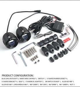 SANVI S21 Lampe de travail <span class=keywords><strong>LED</strong></span> Accessoires de voiture Phare <span class=keywords><strong>LED</strong></span> Phare de moto Projecteur Double couleur Fonction clignotante - Product Image 6