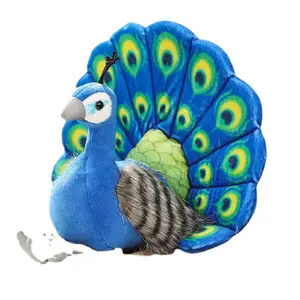 定制栩栩如生的孔雀毛绒玩具定制毛绒动物毛绒玩具