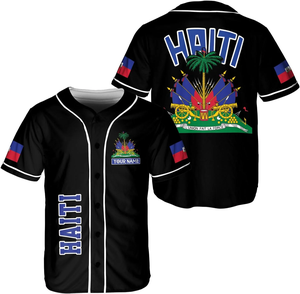 Fabrication de vêtements OEM, vêtements avec drapeau haïtien, <span class=keywords><strong>maillot</strong></span> d'Haïti le plus populaire - Product Image 1
