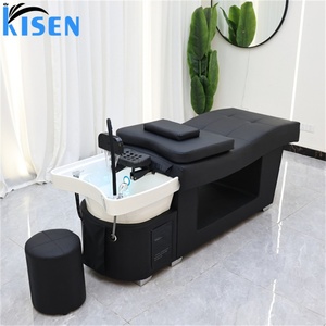 เตียงสปาอเนกประสงค์ KISEN รุ่นโมเดิร์นคลาสสิค พร้อมอ่างล้างผมแบบญี่ปุ่น เฟอร์นิเจอร์ร้านเสริมสวย เตียงนวดพร้อมฟังก์ชั่นสระผม เตียงบำบัด - Product Image 1