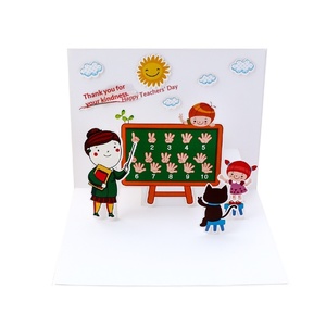 Carte de vœux en carton pour la Journée <span class=keywords><strong>des</strong></span> enseignants, carte pour élèves de maternelle et d'école primaire, kit de matériel de bricolage pour enseignants, ensemble de 3 pièces créatif - Product Image 5