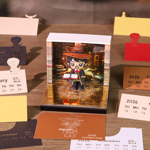 Tarjeta de Notas 3D con Diseño de Personaje Mago, Grabada y Desprendible, con Retroiluminación LED, Plataforma de Matriz Mágica, Diseño de Fantasía, Arte en Papel - Product Image 2
