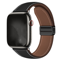 Magnetic Stretchy 40mm 41mm 44mm 45mm 38mm 49mm 42mm Women Men Genuine Leather Adjustable Strap Luxury for Apple Watch Band