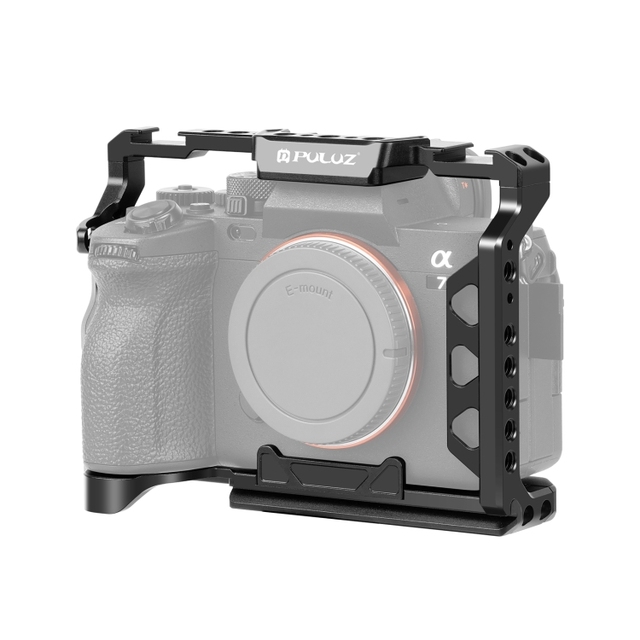 Wholesale PULUZ Metal Camera Cage Stabilizer Rig for Sony A7 IV / ILCE-7M4 / A7M4 / A7M3 / A7R3 / A7R III(Black)