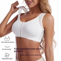 Soutien-gorge de sport respirant à maintien élevé pour femme, avec bonnets fixes et bretelles non réglables, en Spandex/Nylon, couleur unie