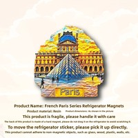 L'âme poétique d'une personne chinoise, aimants de réfrigérateur du Louvre de Paris en France, autocollants magnétiques 3D, souvenir de voyage, cadeau