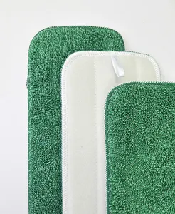 Venta al por mayor artículos de limpieza de suelos almohadillas de repuesto de mopa plana retorcida de microfibra almohadillas de mopa de microfibra absorbentes lavables reutilizables