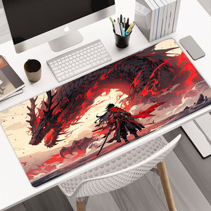 Factory OEM Anime Dragon Designed <b>Large</b> Mouse Pad Big Full <b>Desk</b> Keyboard and Mouse Pad with Stitched Edges - Product Image 1