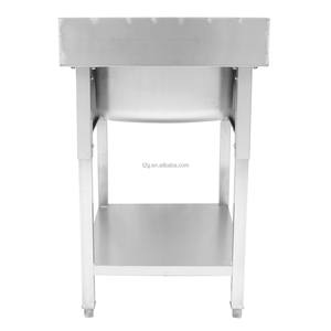 <b>Stainless</b> <b>Steel</b> Kitchen <b>Prep</b> Work <b>Table</b> Sink <b>Table</b> with Backsplash Shelf T2g Brand - Product Image 3