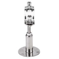 Raccords de tuyaux sanitaires Tri clamp Tube Hex support de tuyau en acier inoxydable 304 avec support poignée soudé support de tuyau rond