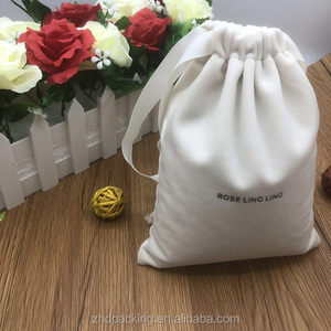 高品质批发定制便宜长款大拉绳美容化妆包柔软奢华大天鹅绒小袋 - Product Image 2