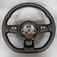 Volante Deportivo de Cuero Negro Personalizado para VW Polo Golf 6 GTD Jetta Tiguan Passat GTS R GTD MK7