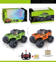 Camion tout-terrain RC Wrangler 1:16 4CH avec éclairage LED, télécommande 27 MHz, voiture jouet rechargeable pour garçons
