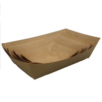 Boîte à biscuits à dessert jetable étanche et résistant à l'huile non pliante pour l'emballage de collations de poulet frit pour les fêtes en papier