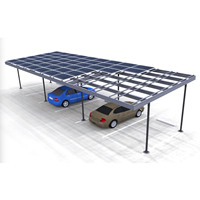 Pv Photovoltaïque Système De Montage De Stationnement De Voiture Structure En Aluminium Étanche Panneau Solaire Complet Carport