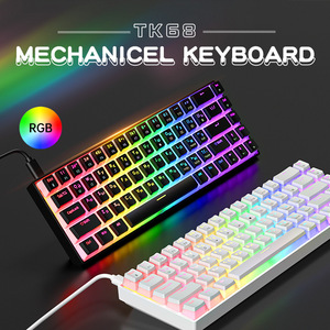 Russian Custom Esports Mechanical Keyboard RGB Hot Swappable Blue Red <b>Switch</b> 68 Keys Layout Wired Gaming Computer Peripherals - Product Image 2