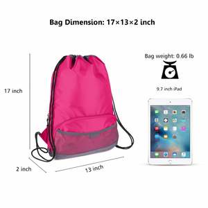 Unisex Custom Lightweight & Durable Foldable Sport Gym <b>Backpack</b> Daily Use With <b>Drawstring</b> Closure for Outdoor Storage - Product Image 6