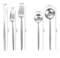 Juego de cubiertos de lujo para bodas AOOSY, cubiertos plateados, negros y dorados para restaurantes y hoteles