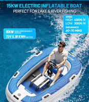 Bateau gonflable motorisé Eahora personnalisable 72V, capacité de charge de 200 kg, yacht sportif haut de gamme pour les aventures de loisirs en plein air
