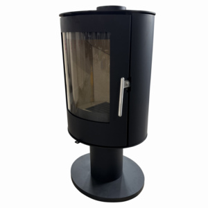 <span class=keywords><strong>Chimenea</strong></span> Moderna Independiente de Acero al Carbono y Madera con Calefacción y Características Decorativas para Uso Interior en Apartamentos - Product Image 5