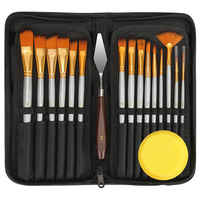 Lot de 15 pinceaux en nylon pour cheveux, ensemble de sacs en toile, brosse personnalisée avec grattoir et éponge