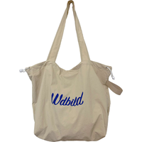 Sac fourre-tout en nylon personnalisé avec logo, sacs fourre-tout grande capacité pour femmes en gros, mini sac fourre-tout promotionnel imprimé personnalisé en tricot