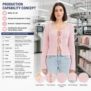 <span class=keywords><strong>Cardigan</strong></span> Vintage in Maglia Pointelle da <span class=keywords><strong>Donna</strong></span>, Maglioni Corti a Maniche Lunghe con Motivo Floreale a Cuore, Scollo a V Intagliato, Top <span class=keywords><strong>Rosa</strong></span> - Product Image 4