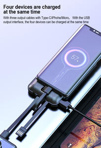 La maggior parte del costo efficace banca di potere portatile 20000Mah con cavo caricatore portatile per iphone Cargador Portatil Powerbank - Product Image 5