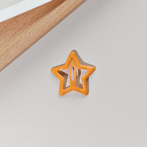 Linda horquilla en forma de estrella con diseño de aceite de goteo pequeño 5cm Clip Headgear accesorios coloridos para el cabello para flequillo al por mayor - Product Image 5