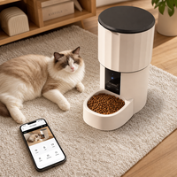 Distributeur de nourriture pour animaux de compagnie personnalisable, anti-brûlure, durable, portable, distributeur intelligent de nourriture pour animaux de compagnie, fonction de minuterie simple par bouton pour chiens et chats