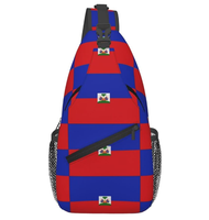 Sac bandoulière de haute qualité avec drapeau d'Haïti, personnalisable avec logo, sac de poitrine, sac à dos bandoulière, sac de voyage pour poitrine, en promotion